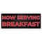 Signmission Now Serving Breakfast Banner Concession Stand Food Truck Single Sided B-96-30119 - alternate 1